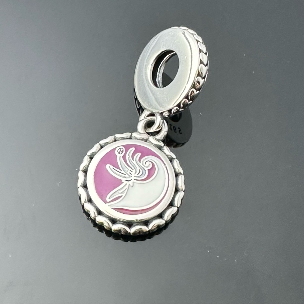 Pandora Silver and Pink Charm Bracelet